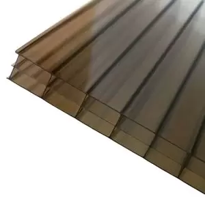 Image of Axiome Bronze Effect Polycarbonate Multiwall Roofing Sheet (L)5M (W)690mm (T)16mm