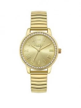 Image of Lipsy Lipsy Gold Sunray Dial Gold Stainless Steel Bracelet Ladies Watch