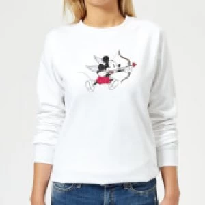Image of Disney Mickey Cupid Womens Sweatshirt - White