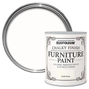 Image of Rust-Oleum Chalk white Chalky effect Matt Furniture Paint 125ml