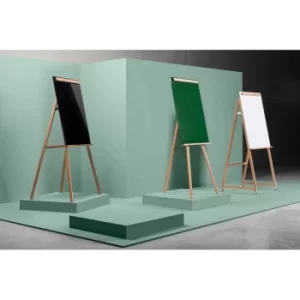 Image of Angolo Flipchart Quadpod Easel, with a dry wipe magnetic surface, 75 x 106 cm
