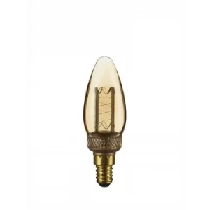 Image of TCP 1 pack Small Screw E14/SES LED 65 Lumens Vinta ge Twisted Candle Light Bulb