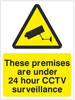 Image of Warehouse Sign 400x600 1mm Plastic These premises under CCTV Ref