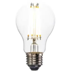 Image of 7W E27 LED Vintage Filament GLS Bulb - Warm White - Dimmable Clear Glass Lamp