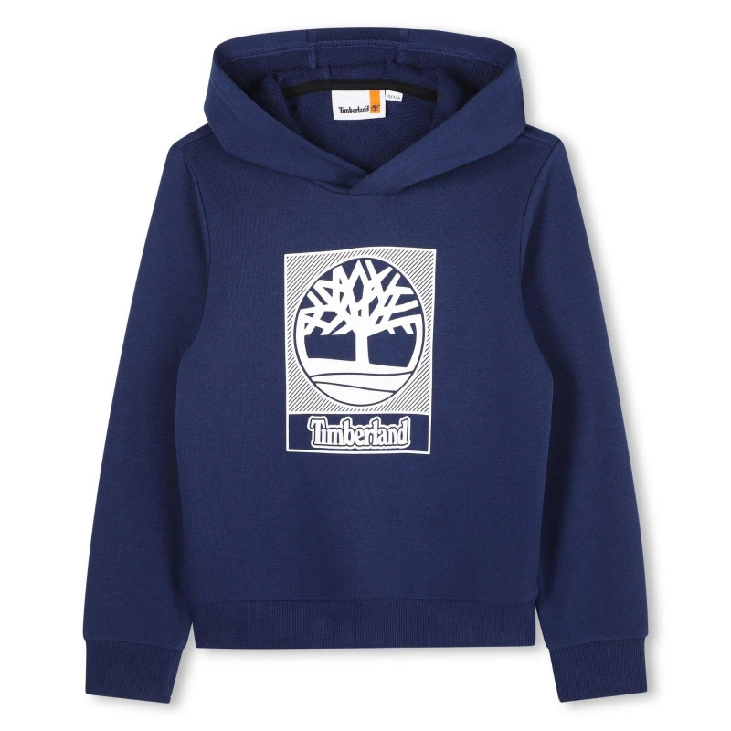 Image of Timberland Kids Timb Large Logo Hoodie Blue male 6 Years