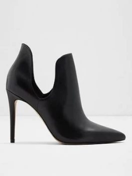 Image of Aldo Amilmathien Cut Out Shoe Boots - Black Leather, Size 8, Women