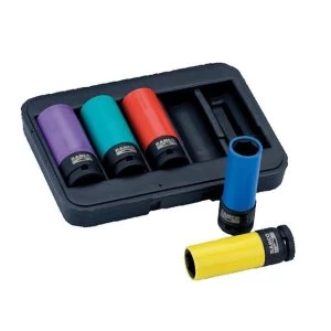 Image of Bahco BWSS12P5 1/2in Drive Impact Wheel Socket Set of 5