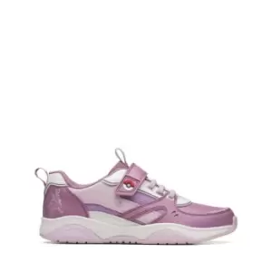 Image of Clarks Grip Pearl Trainers Juniors - Purple