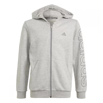 Image of adidas Essentials Hoodie Kids - Medium Grey Heather / Black