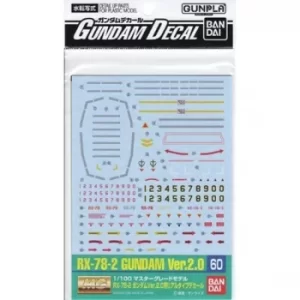 Image of Gundam Decal 60 MG 2.0 Real Type