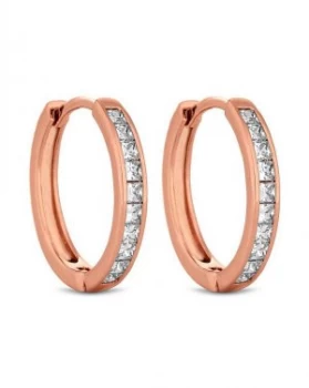Image of Jon Richard Rose Medium Hoop Earring