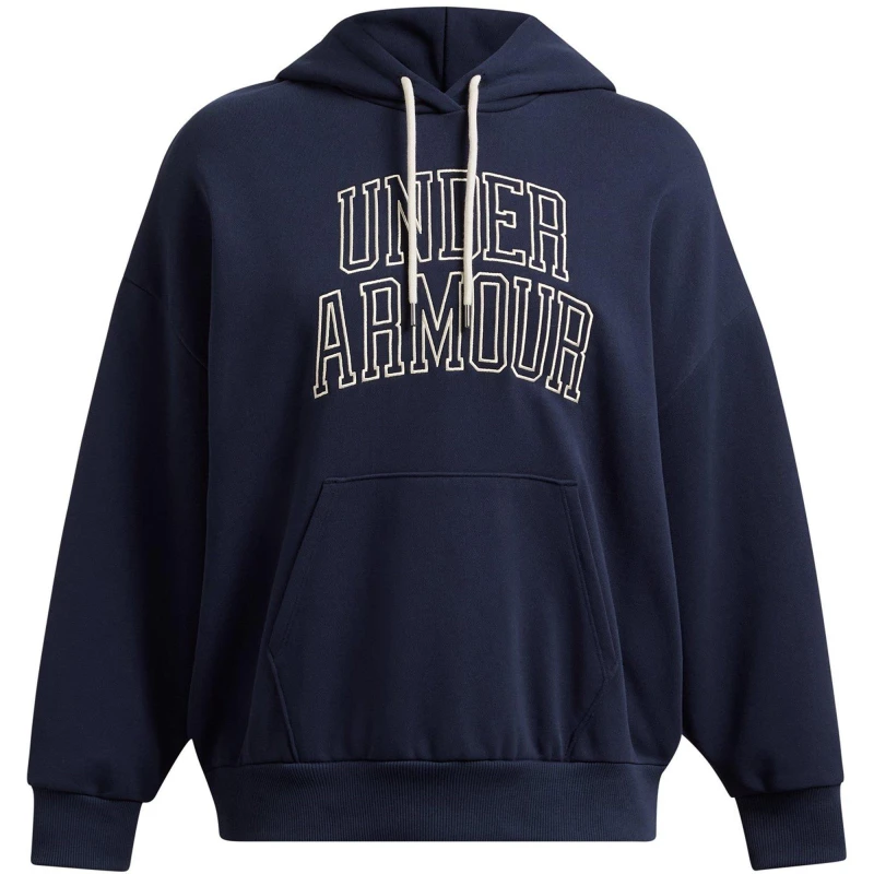 Image of Under Armour Womens Icon Heavyweight Oversized Hoodie Blue female 8 (XS)