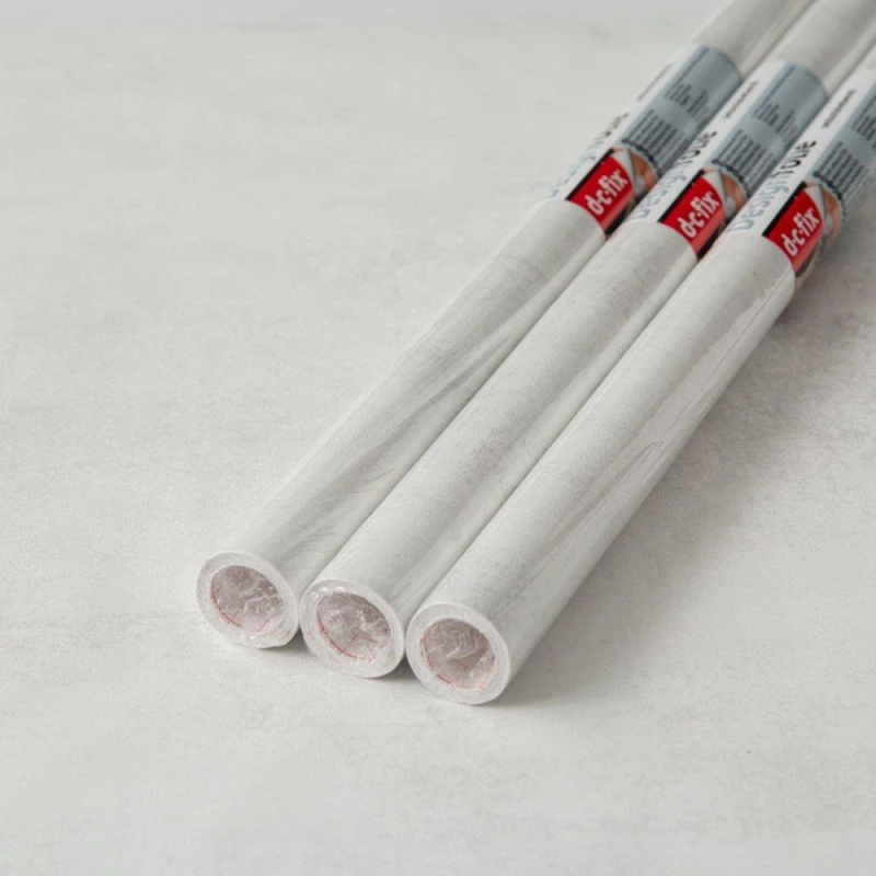 Image of D-C-Fix Concrete White Self Adhesive Vinyl Wrap Film For Kitchen Worktops And Furniture 2M(L) 67.5Cm(W) Pack Of 3 Rolls