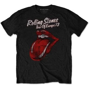 Image of The Rolling Stones - 73 Tour Mens Medium T-Shirt - Black