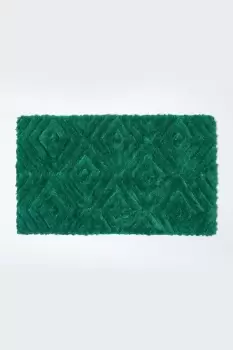 Image of Super Absorbent Ikat Pattern Bath Mat