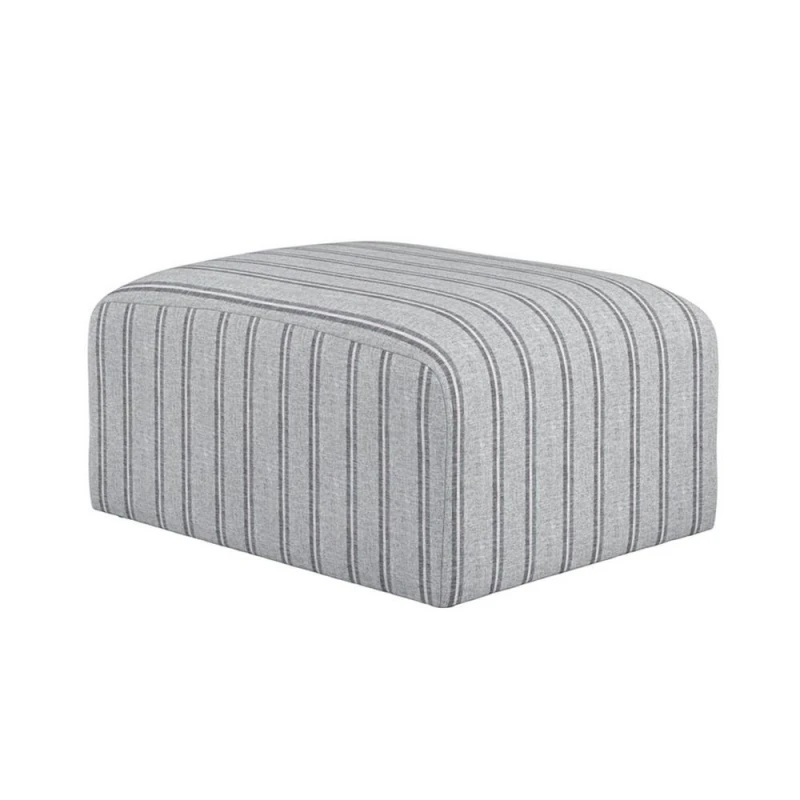 Image of Ryder Thick Stripe Pouffe Grey