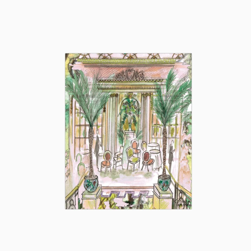 Image of Claire Louise Afternoon Tea at The Ritz Glass Kitchen Splashback Size: 700mm x 750mm Multicolor Unisex 700mm x 750mm