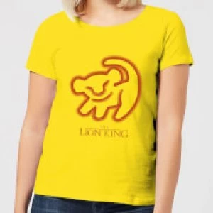 Image of Disney Lion King Cave Drawing Womens T-Shirt - Yellow - S