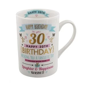 Image of Signography Pink & Gold 30th Birthday Mug
