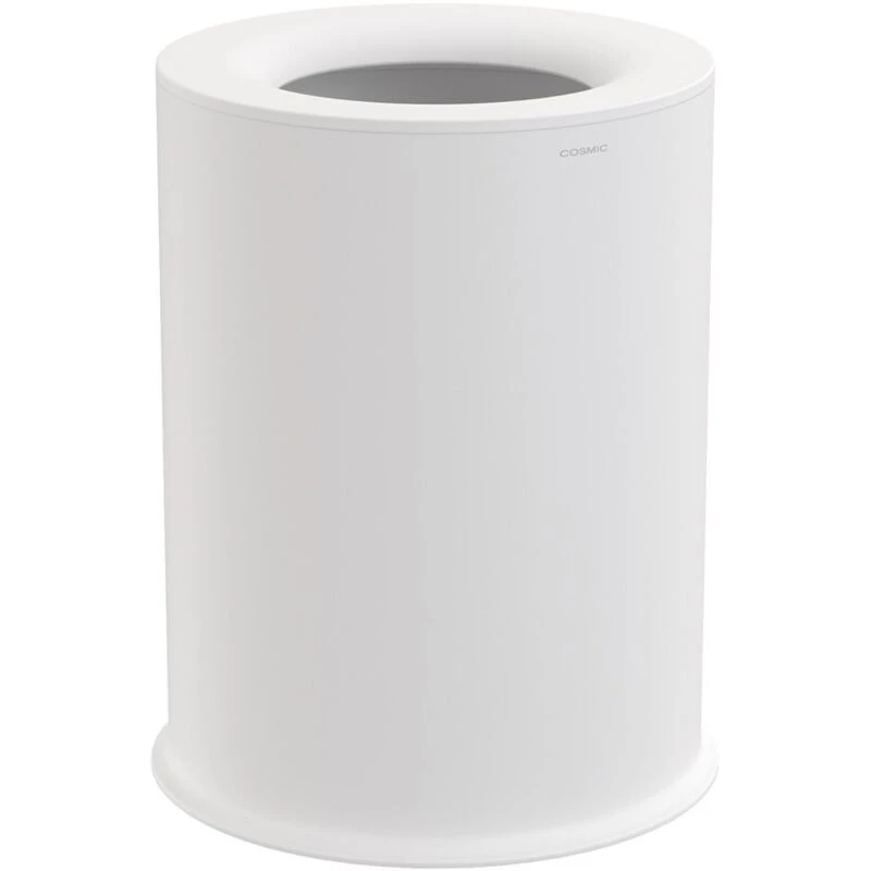 Image of Cosmic Bathroom Bin 5L Bag Fixing White Stainless steel Geyser Collection White Unisex