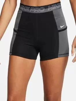 Image of Nike Pro Femme 3" Shorts - Black, Size 2XL, Women