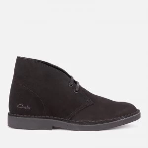 Image of Clarks Womens Suede 2 Desert Boots - Black - UK 3