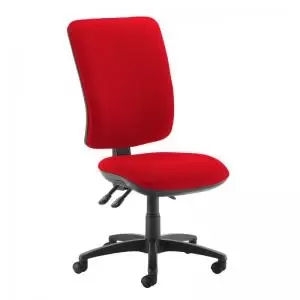 Image of Senza extra high back operator chair with no arms - Panama Red