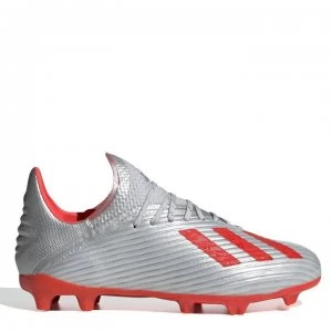 Image of adidas X 19.1 Junior FG Football Boots - Silver/Red