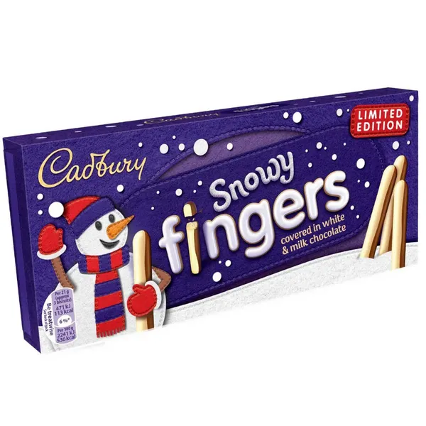 Image of Cadbury Gifts Direct Cadbury Snowy Fingers Box (115g) Box of 20 4041121O