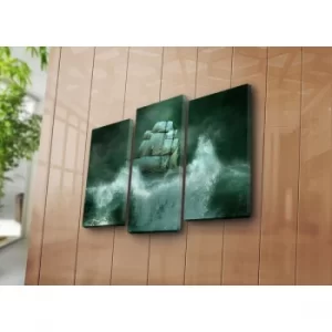 Image of 3PATK-43 Multicolor Decorative Canvas Painting (3 Pieces)