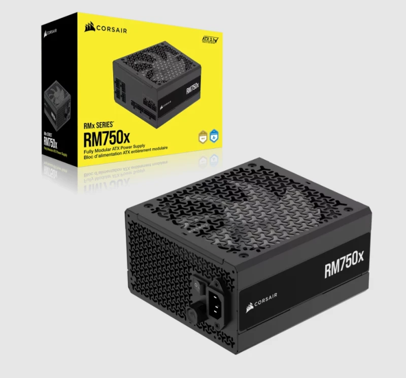Image of Corsair 750W Enthusiast RMx Series RM750X V3 PSU FDB Fan Fully Modular 80+ Gold ATX 3.1 PCIe 5.1 CP-9020285-UK