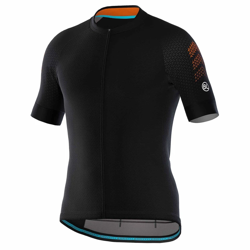 Image of Bicycle Line Mens Biella UPF 30+ Short Sleeve Cycling Jersey Black male Small
