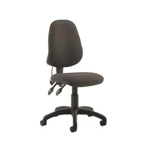 Image of Trexus Posture Fabric High Back Chair Charcoal Upholstery with Black Metal Frame