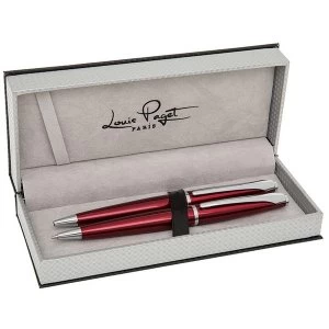 Image of Austen Chrome & Red Ballpen & Pencil Set