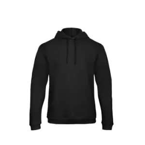 Image of B&C Adults Unisex ID. 203 50/50 Hooded Sweatshirt (S) (Black)