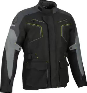 Image of Bering Winnipeg Motorcycle Textile Jacket, black-grey-yellow, Size L, black-grey-yellow, Size L