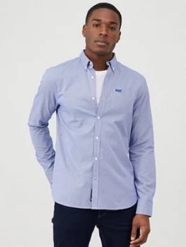 Image of Superdry Classic London Gingham Shirt - Blue Size M Men