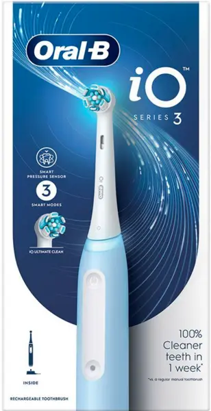 Image of Oral B iO Series 3 VO15001 Ice Blue Electric Toothbrush