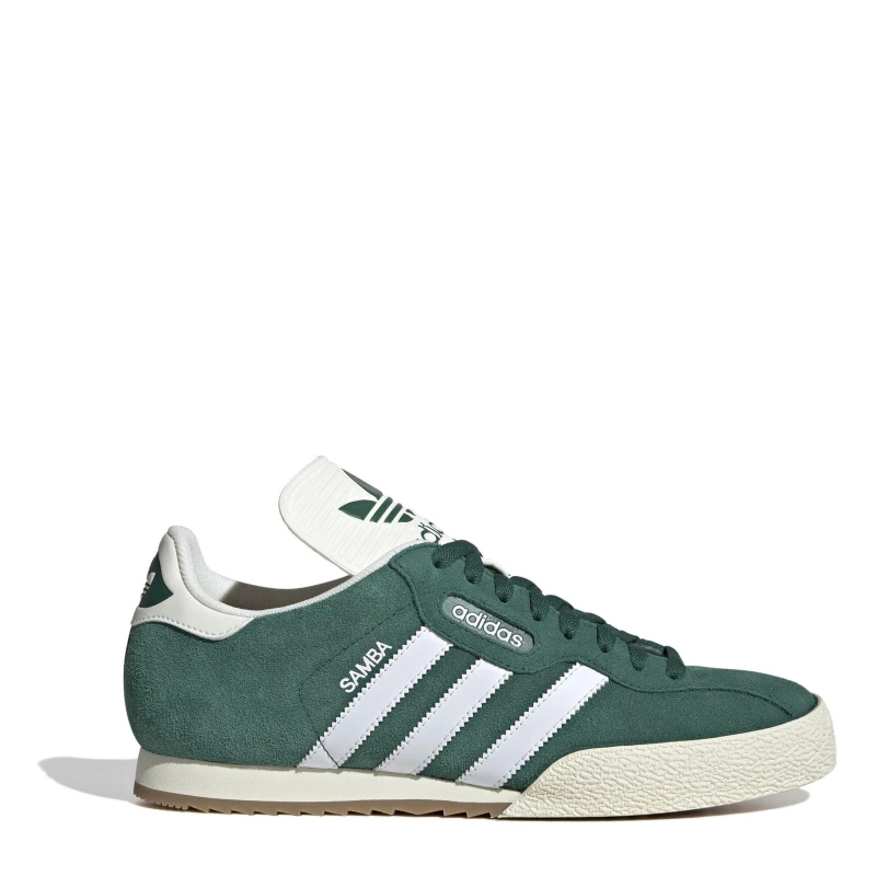 Image of adidas Samba Super Suede Trainers Junior Boys Green/White male 3 (35.5)