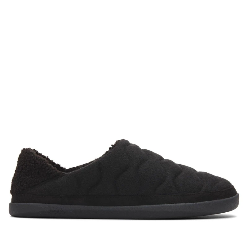 Image of Toms Ezra Quilted Slippers Black male UK 3