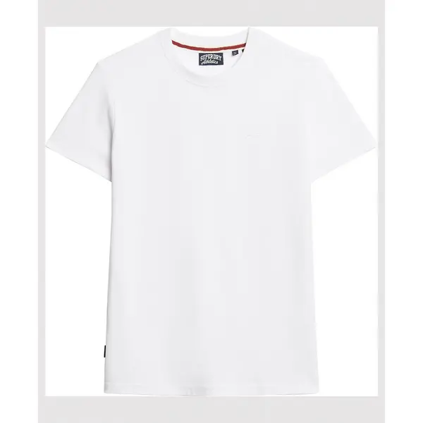 Image of Essential Embroidered Logo T-Shirt in Cotton with Crew Neck