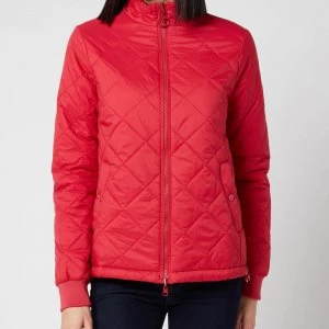 Image of Barbour Womens Southport Quilt Jacket - Ocean Red/Blusher - UK 10