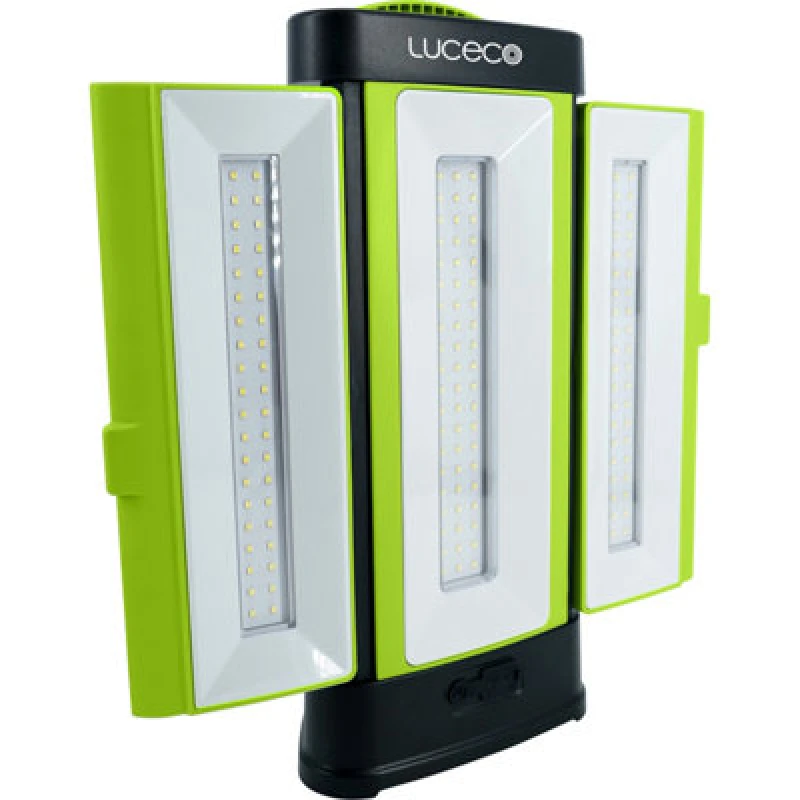 Image of Luceco Three Panel Open Area 360 Degree And Foldable Rechargeable Work Light Ip54 Rated
