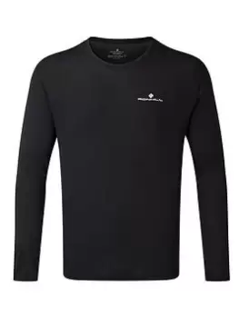 Image of Ronhill Core Longsleeve Tee Mens Black/bright White