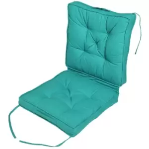 Image of Teal Cotton Travel Support Booster Cushion - Teal - Homescapes