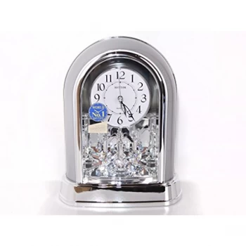 Image of Rhythm Silver Arch Mantel Clock - Crystals From Swarovski?