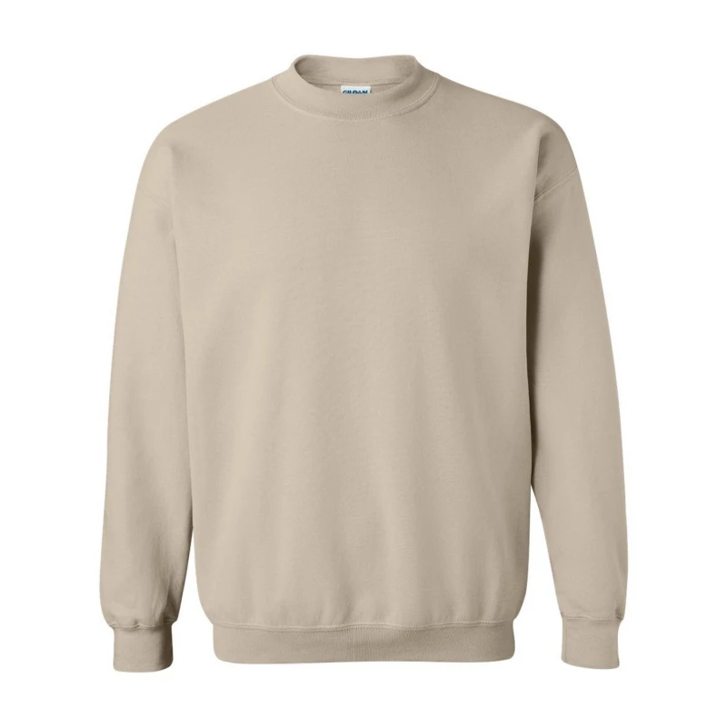 Image of Gildan Womens Heavy Blend Crewneck Sweatshirt in Light Sand Size: Small Light Sand Female S