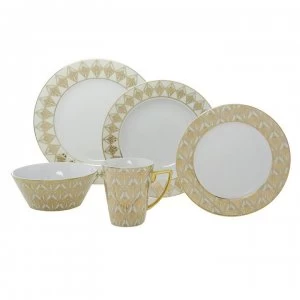 Image of Biba Manhattan Soup Bowl - Cream/ Gold