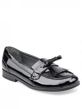 Image of Start-rite Sketch Older Girls Loafer Shool Shoes - Black Patent, Size 5 Older
