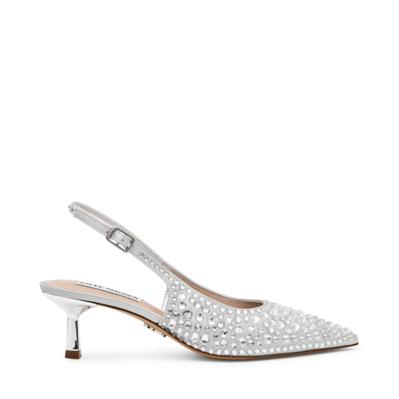Image of Steve Madden Womens Korra Slingbacks Silver Stones female 4 (37)